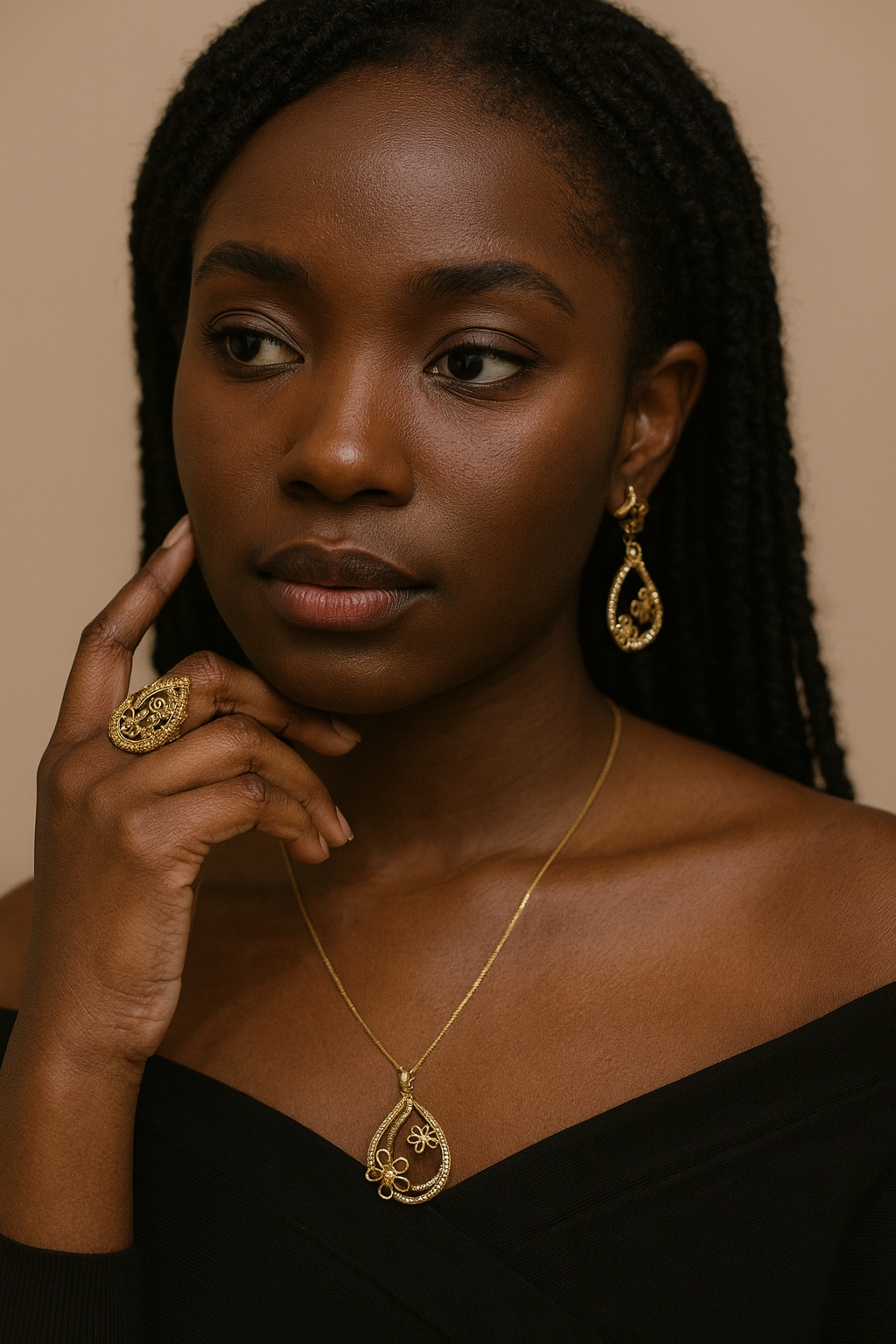 Gold Jewellery Set